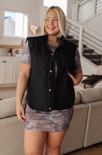 Load image into Gallery viewer, Neither Here Nor There Puffer Vest in Black (Reg & Curvy)