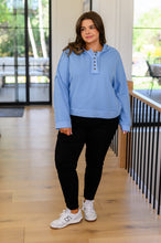 Load image into Gallery viewer, ONE ELEVEN NORTH- Throwback Heartthrob Hoodie in Sky (Reg & Curvy)