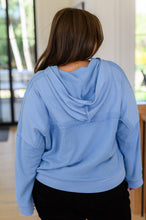Load image into Gallery viewer, ONE ELEVEN NORTH- Throwback Heartthrob Hoodie in Sky (Reg & Curvy)
