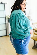 Load image into Gallery viewer, W23 Tied Up In Cuteness Mineral Wash Sweater in Teal