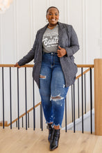 Load image into Gallery viewer, To the Window Graphic V Neck Tee in Gray