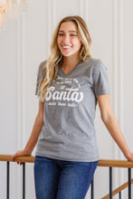Load image into Gallery viewer, To the Window Graphic V Neck Tee in Gray