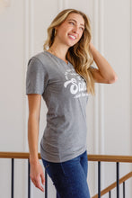 Load image into Gallery viewer, To the Window Graphic V Neck Tee in Gray