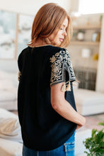 Load image into Gallery viewer, SP24- SAVANNA JANE- Try Again Embroidered Top