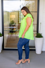 Load image into Gallery viewer, SP24- Under Neon Lights Ruffle Sleeve Top