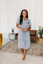 Load image into Gallery viewer, SP24- Wait for It Denim Shirtdress