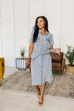 Load image into Gallery viewer, SP24- Wait for It Denim Shirtdress