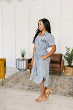 Load image into Gallery viewer, SP24- Wait for It Denim Shirtdress