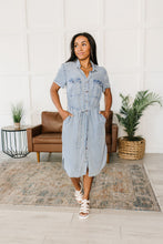 Load image into Gallery viewer, SP24- Wait for It Denim Shirtdress