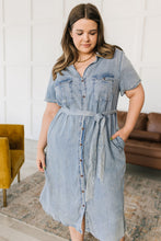 Load image into Gallery viewer, SP24- Wait for It Denim Shirtdress