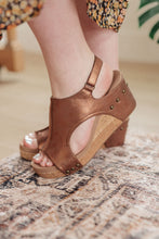 Load image into Gallery viewer, CORKY'S- Walk This Way Wedge Sandals in Antique Bronze