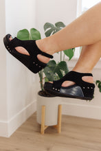 Load image into Gallery viewer, *CORKY'S* Walk This Way Wedge Sandals in Black Suede
