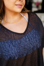 Load image into Gallery viewer, COTTON BLEU- Warm Days, Cool Nights Top in Black