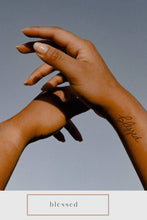 Load image into Gallery viewer, Words For a Season Temporary Tattoo - "BLESSED"