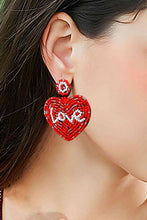 Load image into Gallery viewer, Valentines *Love Spell* : Beaded Heart Earrings