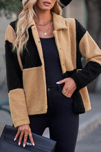 Load image into Gallery viewer, Color Block Snap Down Collared Neck Jacket
