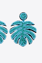 Load image into Gallery viewer, Beaded Banana Leaf Earrings