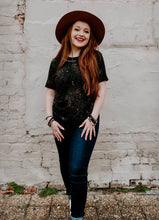 Load image into Gallery viewer, You are Beautiful Black Bleached Tee