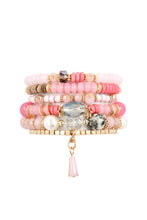 Load image into Gallery viewer, Playful Pink Bracelet Stack