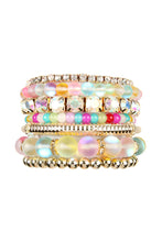 Load image into Gallery viewer, Mermaid Glass Bracelet Stack