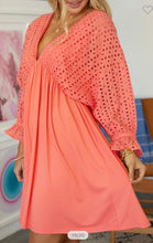 Load image into Gallery viewer, Sweet as a Peach Eyelet Dress (Reg & Plus)