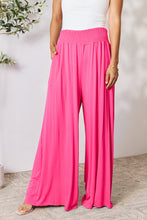 Load image into Gallery viewer, Full Size Smocked Wide Waistband Wide Leg Pants- Double Take
