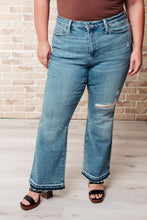 Load image into Gallery viewer, Isla Mid Rise Distressed Released Hem Bootcut Jeans- JUDY BLUE
