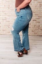 Load image into Gallery viewer, Isla Mid Rise Distressed Released Hem Bootcut Jeans- JUDY BLUE
