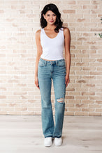 Load image into Gallery viewer, Isla Mid Rise Distressed Released Hem Bootcut Jeans- JUDY BLUE
