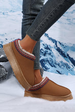 Load image into Gallery viewer, Chestnut Suede Contrast Print Plush Lined Snow Boots
