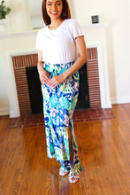 Load image into Gallery viewer, Tropical Boho Smocked Waist Side Slit Palazzo Pants
