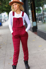 Load image into Gallery viewer, Scarlet High Waist Denim Double Cuff Overalls
