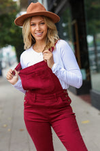 Load image into Gallery viewer, Scarlet High Waist Denim Double Cuff Overalls
