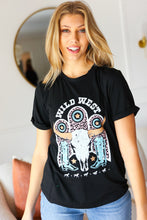 Load image into Gallery viewer, Black Cotton Wild West Graphic Tee
