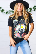 Load image into Gallery viewer, Black Cotton Nashville Graphic Knit Tee

