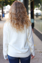 Load image into Gallery viewer, More the Merrier White Pop Up Lurex Sweater
