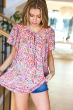 Load image into Gallery viewer, Plum Multicolor Boho Paisley Tie Neck Dolman Top
