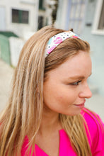 Load image into Gallery viewer, Multicolor Polka Dot &amp; Heart Candy Twist Headband
