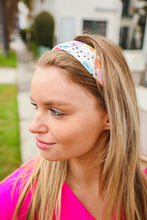 Load image into Gallery viewer, Multicolor Polka Dot &amp; Heart Candy Twist Headband
