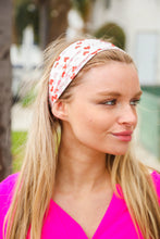 Load image into Gallery viewer, Red &amp; Pink Heart Print Stretchy Twist Headband
