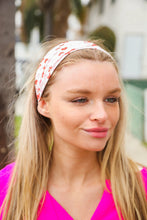 Load image into Gallery viewer, Red &amp; Pink Heart Print Stretchy Twist Headband

