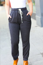 Load image into Gallery viewer, Feeling Cozy Ash Black Acid Wash Fleece Sweatpants
