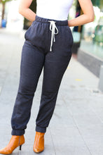 Load image into Gallery viewer, Feeling Cozy Ash Black Acid Wash Fleece Sweatpants
