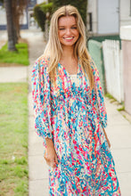 Load image into Gallery viewer, Star Struck Vintage Floral Midi Dress with Side Pockets
