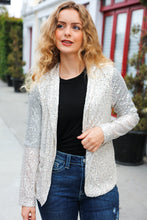 Load image into Gallery viewer, Be Your Own Star Silver Sequin Open Blazer
