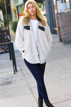 Load image into Gallery viewer, Feeling Bold Ivory Sherpa Fleece Faux Leather Jacket
