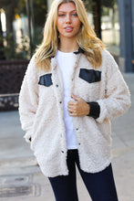 Load image into Gallery viewer, Feeling Bold Ivory Sherpa Fleece Faux Leather Jacket
