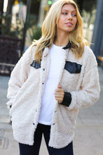 Load image into Gallery viewer, Feeling Bold Ivory Sherpa Fleece Faux Leather Jacket
