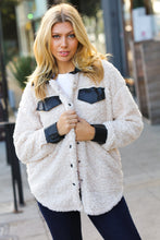 Load image into Gallery viewer, Feeling Bold Ivory Sherpa Fleece Faux Leather Jacket
