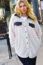 Load image into Gallery viewer, Feeling Bold Ivory Sherpa Fleece Faux Leather Jacket
